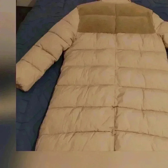 Bernie Bernardo midi coat with teddy bear scent beige US Sz Small - Picture 4 of 10